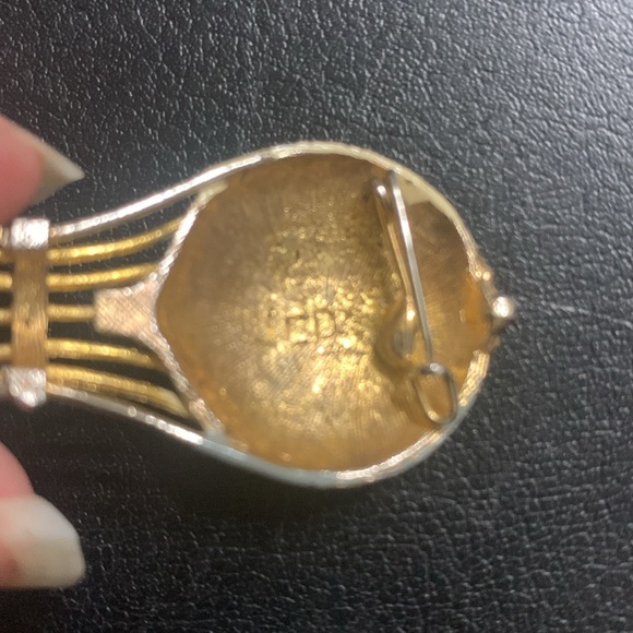 Vintage Hot Air Balloon Enamel Brooch Marked  / Signed JCD - Picture 5 of 6